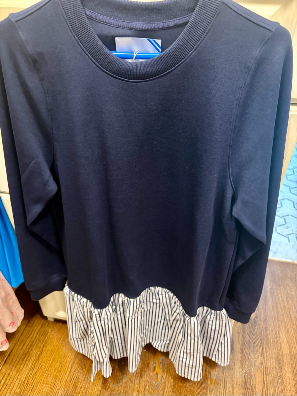 Addison Bay Navy Pullover Sweatshirt Dress
